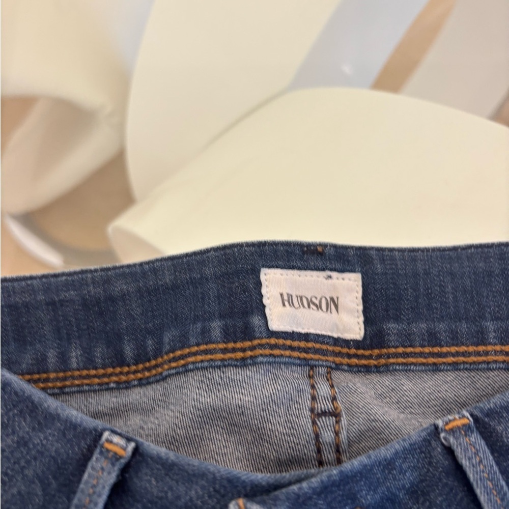 H&M Dark Blue Straight Leg Women's Hudson Jeans Bootcut Low Rise - Picture 6 of 7